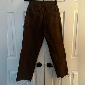 Pacsun corduroy jeans. Size 27 brown, high waisted, distressed, carpenter.